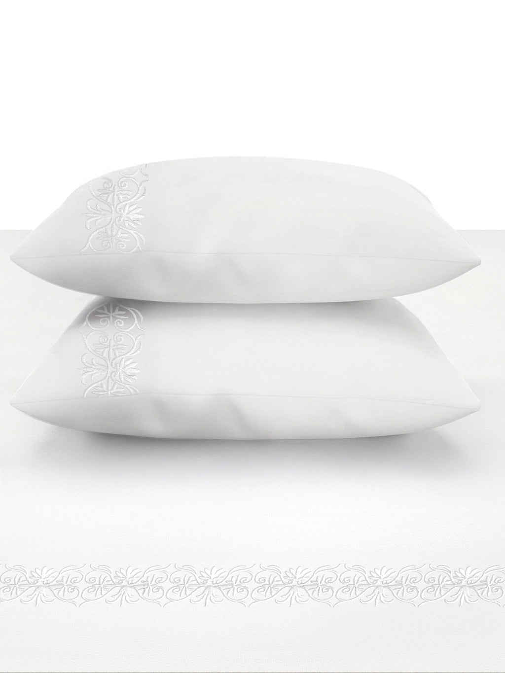 MONARCH-BRILLIANT WHITE KING BED SHEET SET