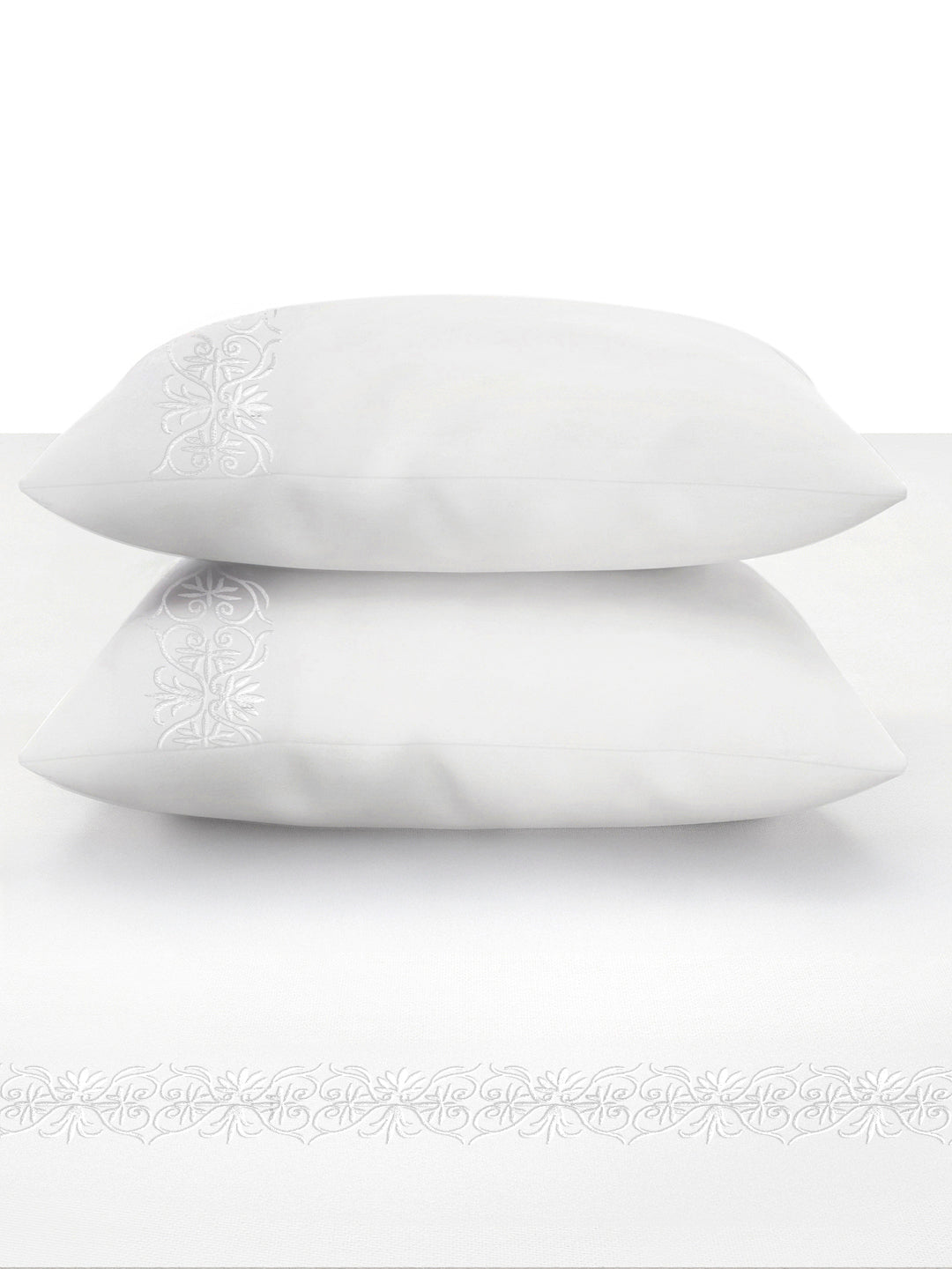 MONARCH-BRILLIANT WHITE KING BED SHEET SET