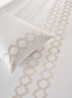 ONDINE-IVORY KING BED SHEET SET