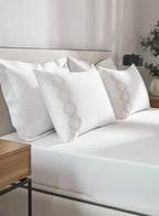 ONDINE-IVORY KING BED SHEET SET