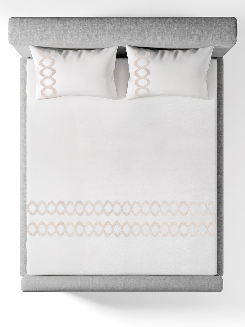 ONDINE-IVORY KING BED SHEET SET