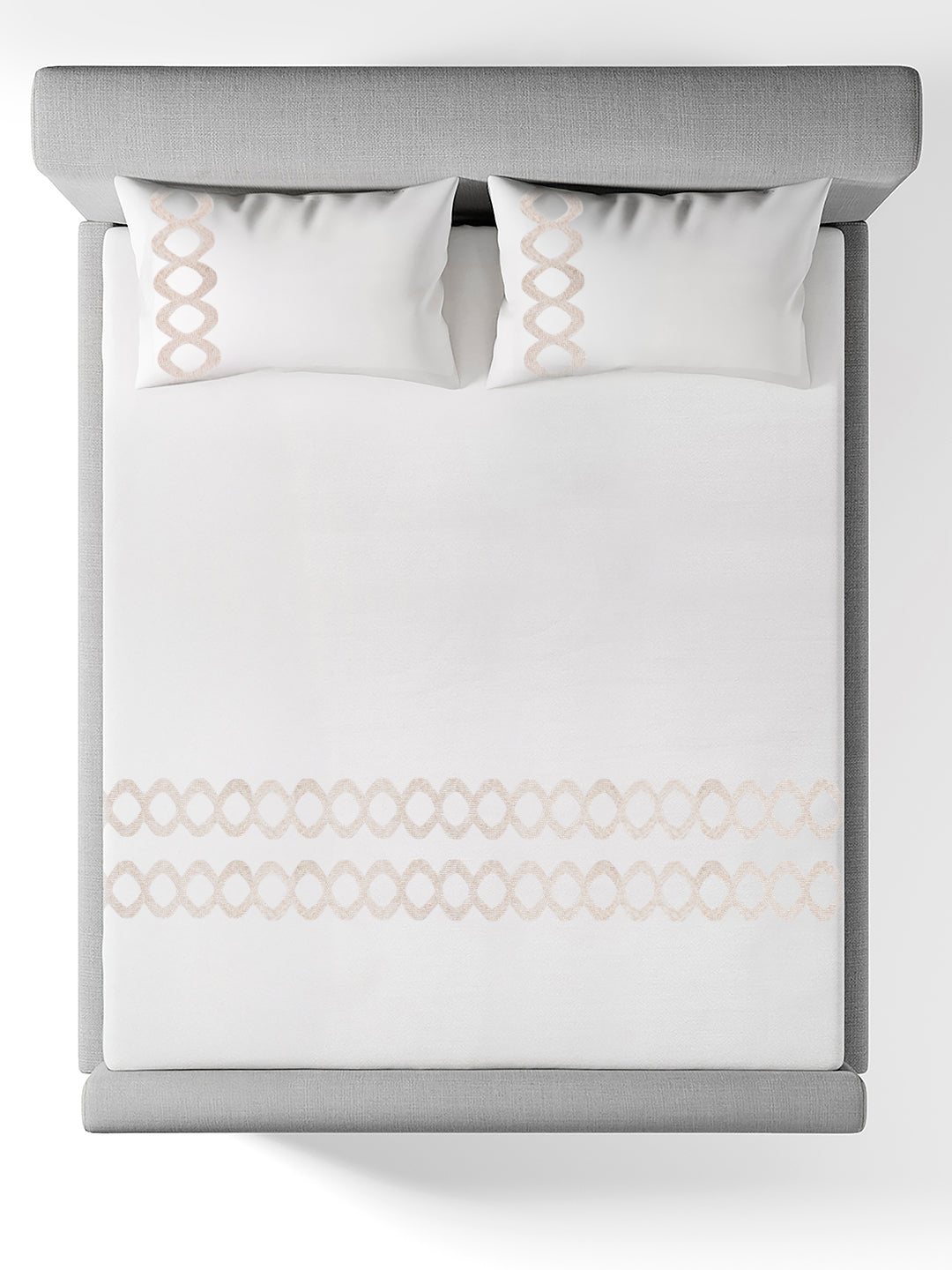 ONDINE-IVORY KING BED SHEET SET
