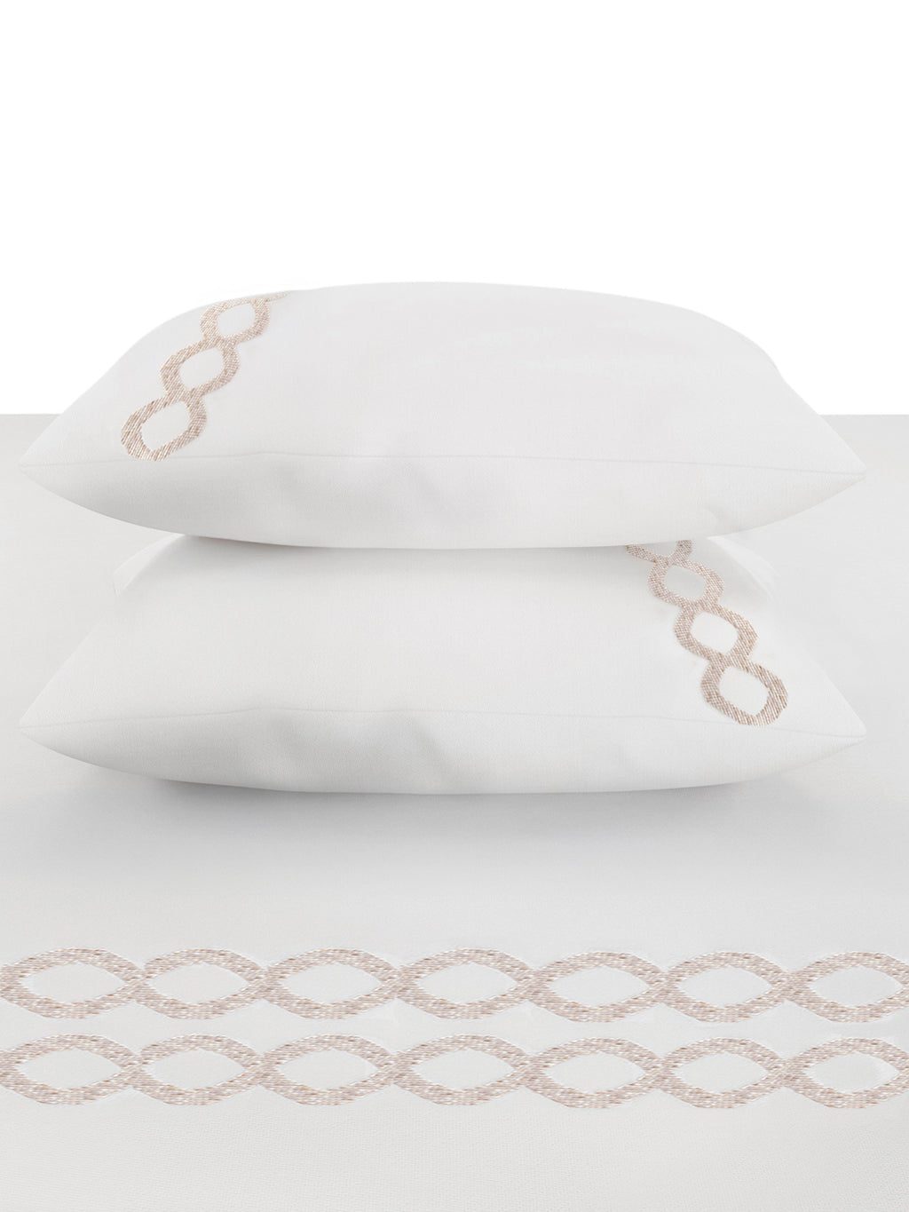 ONDINE-IVORY KING BED SHEET SET