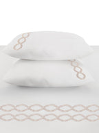 ONDINE-IVORY KING BED SHEET SET