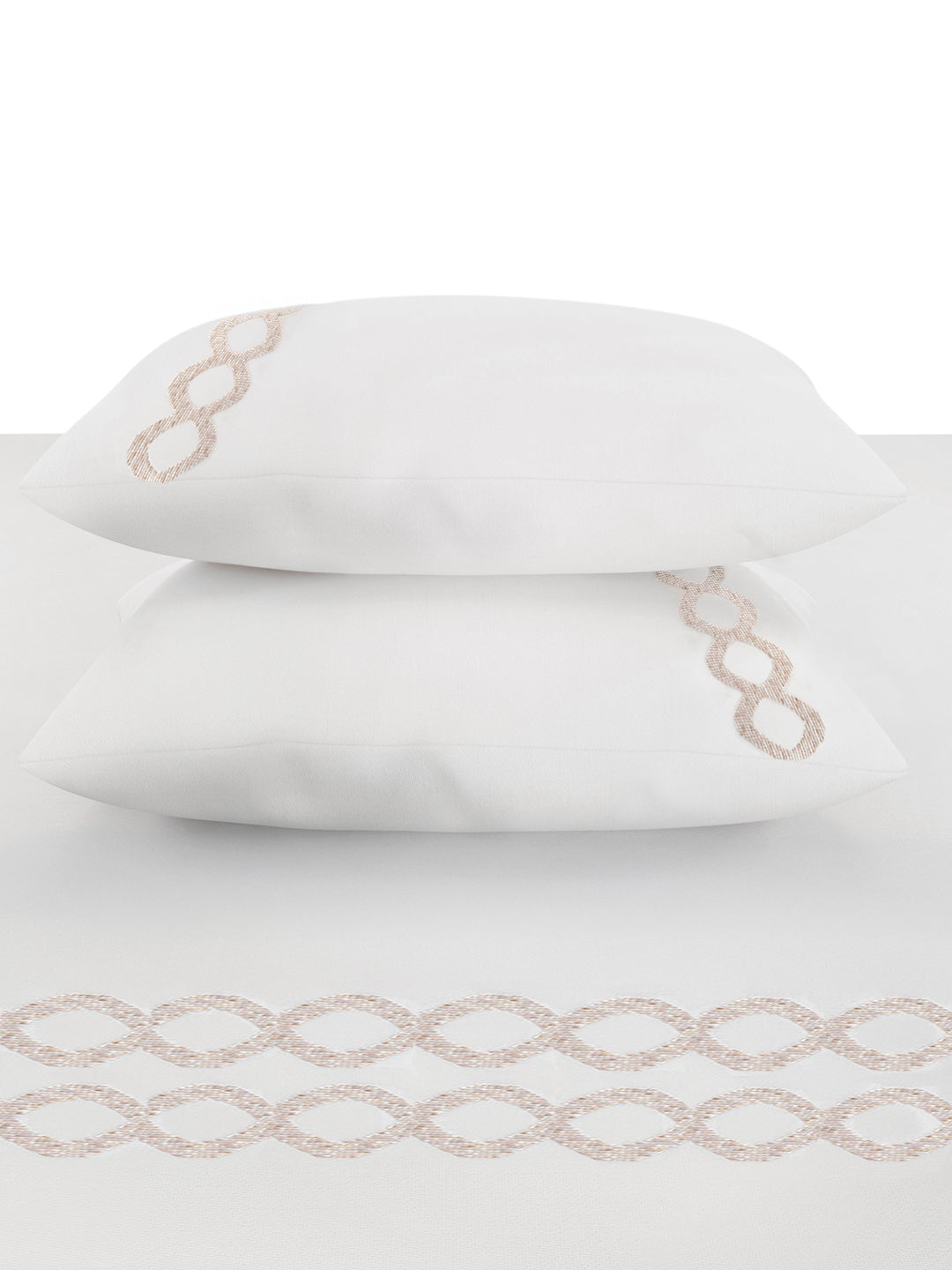 ONDINE-IVORY KING BED SHEET SET