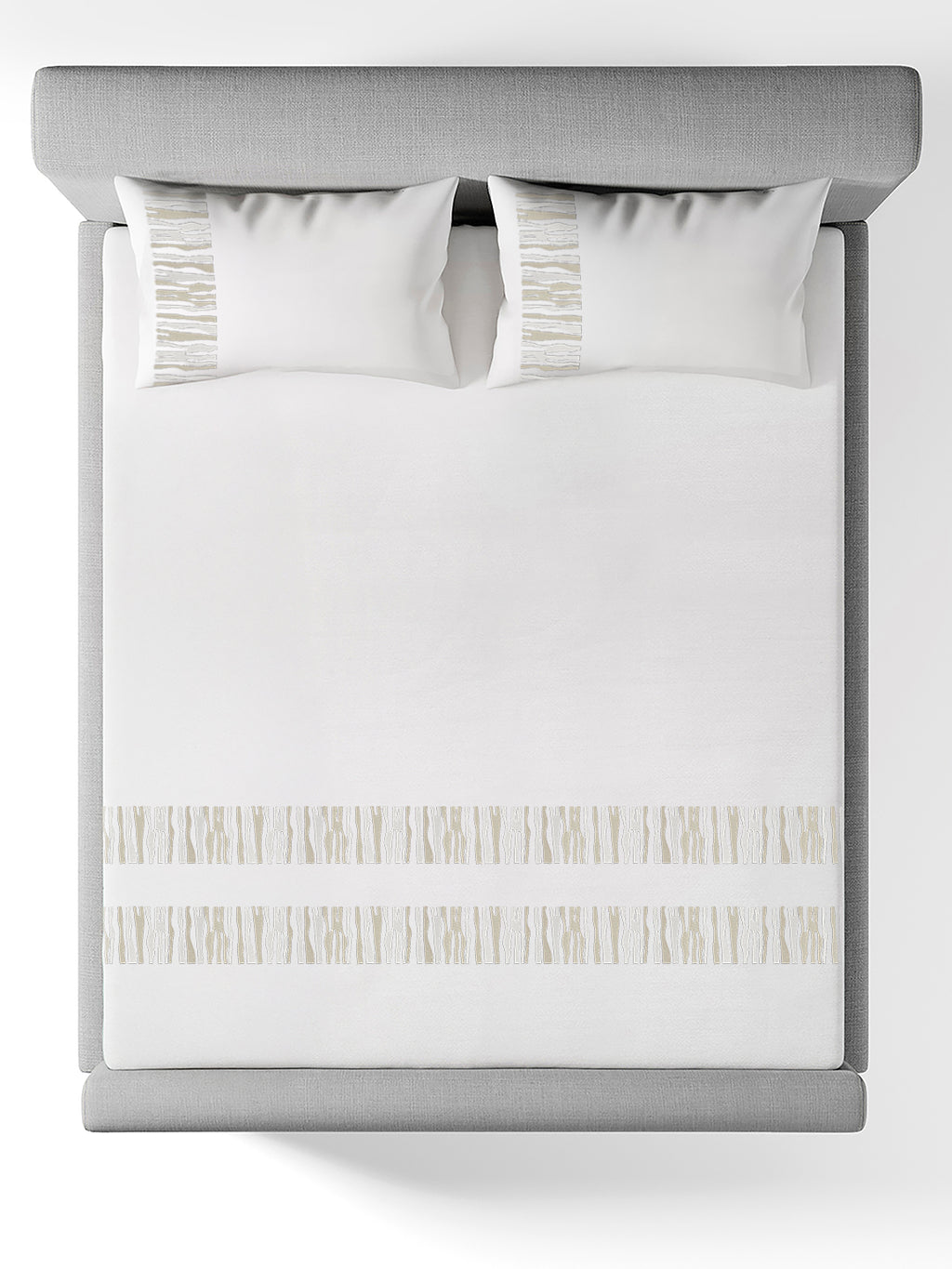 TERRA-BRILLIANT WHITE KING BED SHEET SET