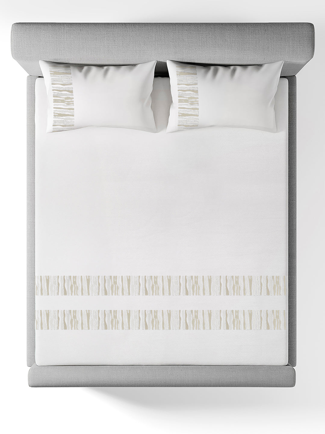 TERRA-BRILLIANT WHITE KING BED SHEET SET