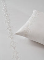 VERONA-BRILLIANT WHITE KING BED SHEET SET