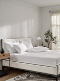 VERONA-BRILLIANT WHITE KING BED SHEET SET
