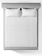 VERONA-BRILLIANT WHITE KING BED SHEET SET