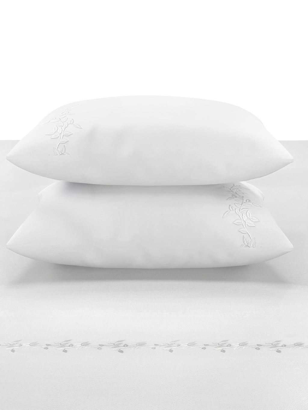 VERONA-BRILLIANT WHITE KING BED SHEET SET