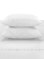 VERONA-BRILLIANT WHITE KING BED SHEET SET