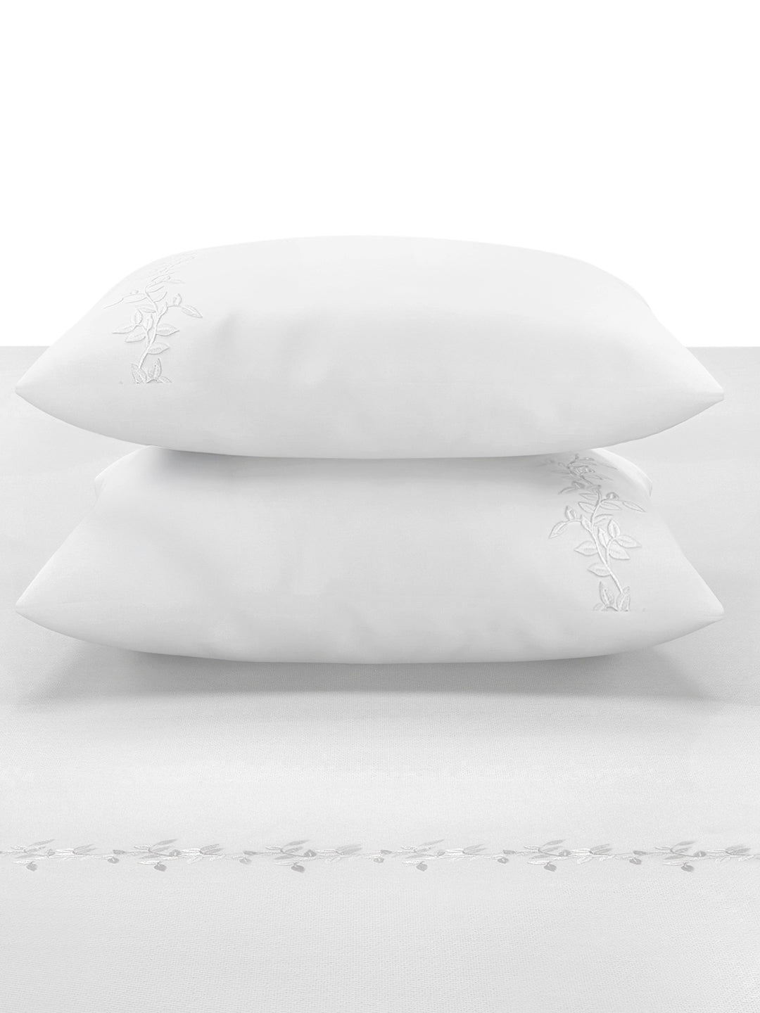 VERONA-BRILLIANT WHITE KING BED SHEET SET