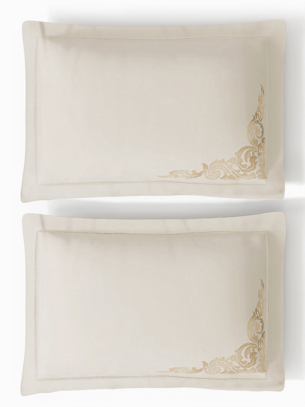 BAROQUE-SNOW WHITE KING BED SHEET SET