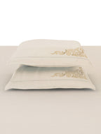 BAROQUE-SNOW WHITE KING BED SHEET SET