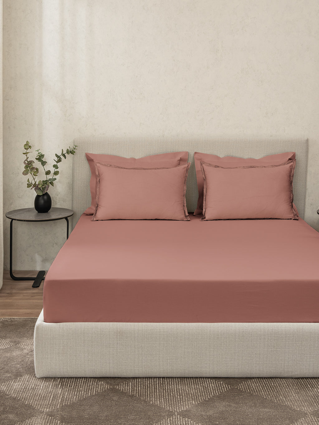 CHANTILLY-ASH ROSE KING BED SHEET SET