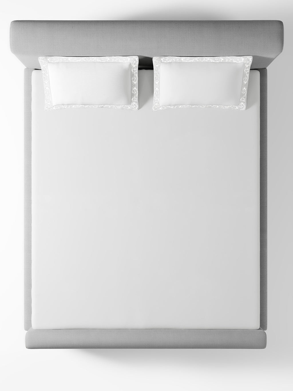 FILIGREE-BRIGHT WHITE KING BED SHEET SET