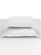 FILIGREE-BRIGHT WHITE KING BED SHEET SET