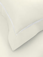 GRACE-MILK WHITE KING BED SHEET SET