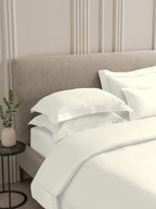 GRACE-MILK WHITE KING BED SHEET SET