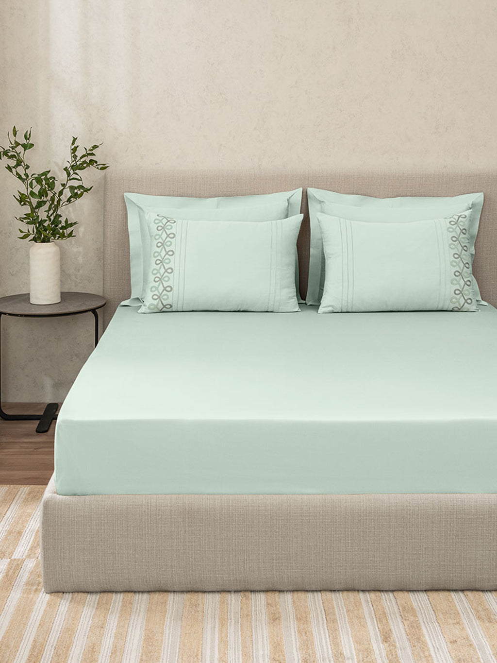 INFINITI-OPAL BLUE KING BED SHEET SET