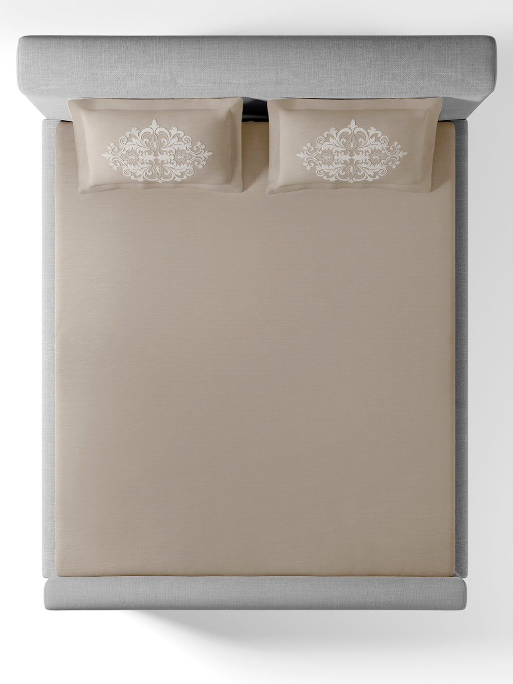 ORIENTAL-CLOUD GREY KING BED SHEET SET