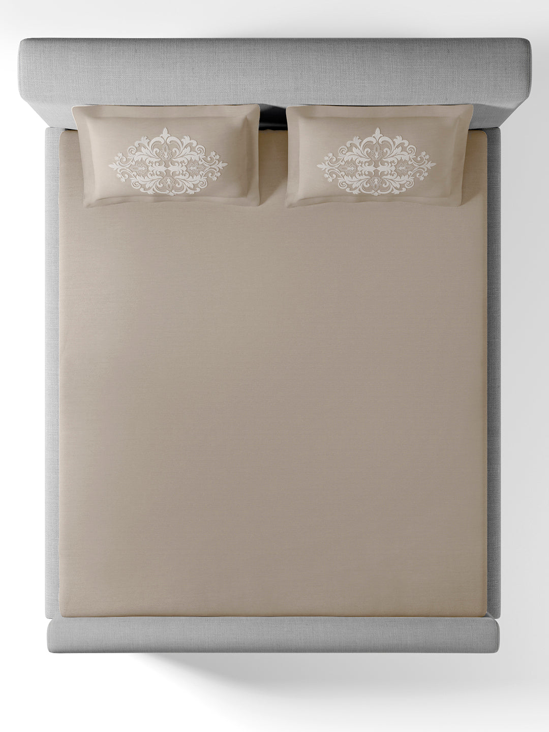 ORIENTAL-CLOUD GREY KING BED SHEET SET