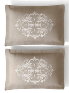 ORIENTAL-CLOUD GREY KING BED SHEET SET