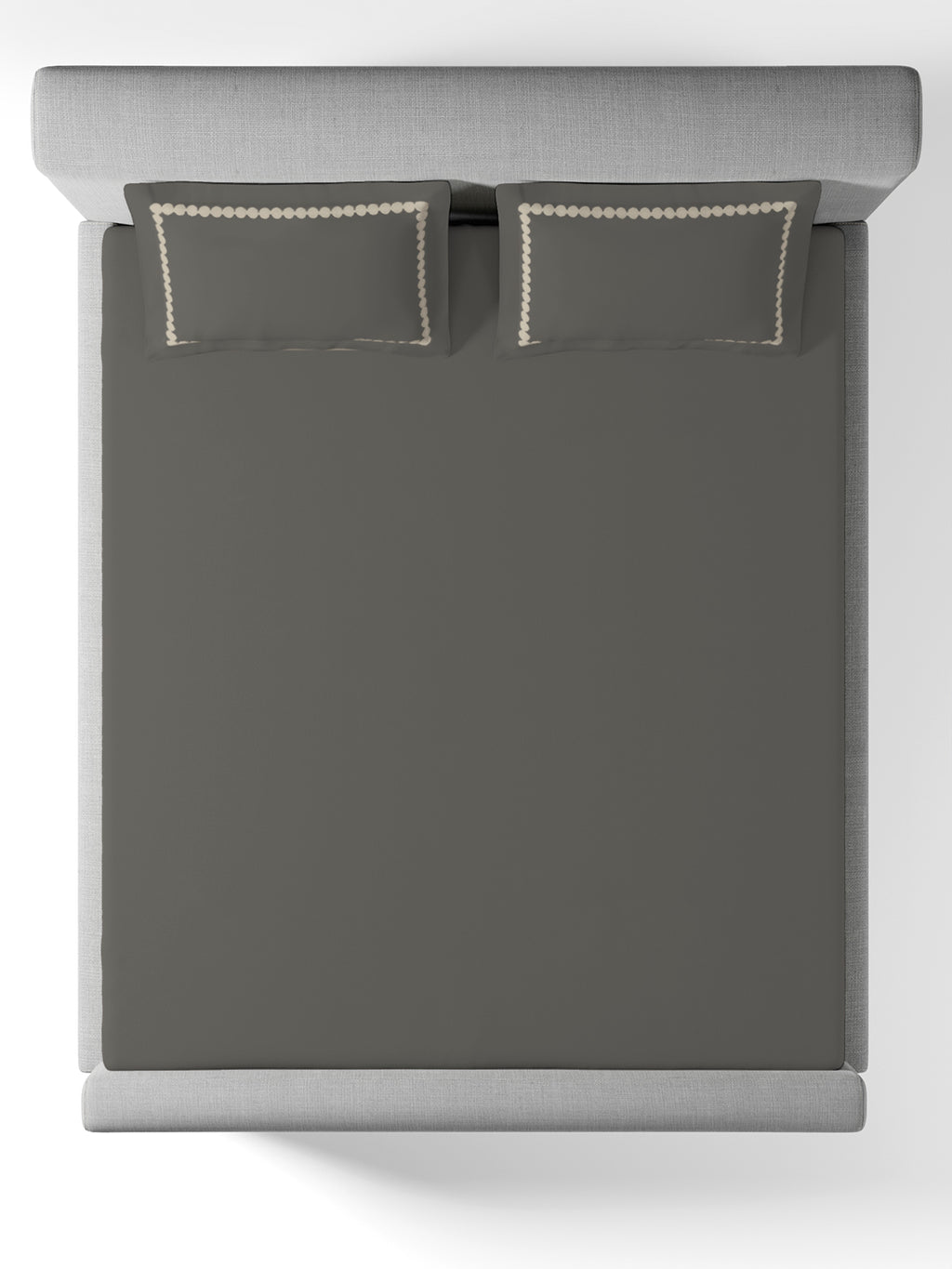 PEARLS-ASH GREY KING BED SHEET SET