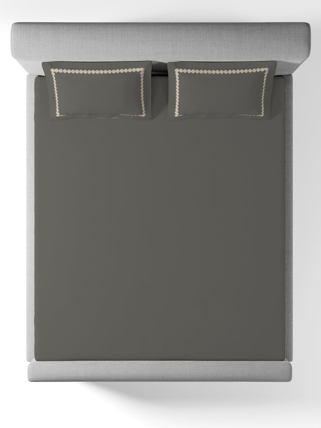 PEARLS-ASH GREY KING BED SHEET SET