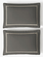 PEARLS-ASH GREY KING BED SHEET SET