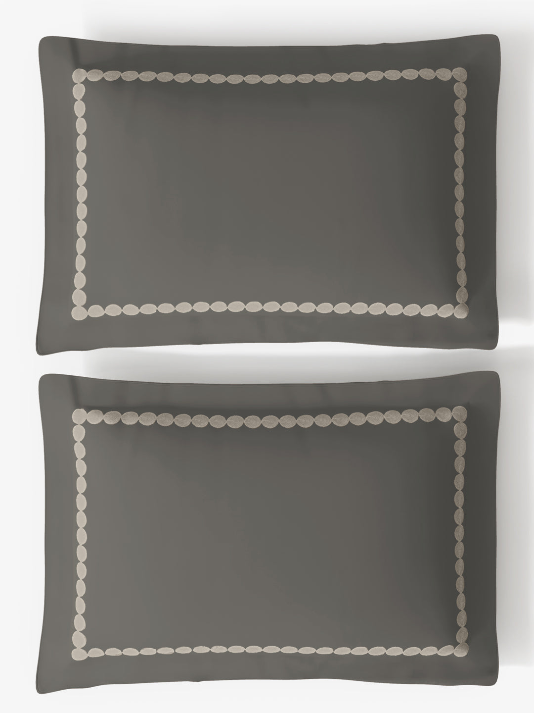 PEARLS-ASH GREY KING BED SHEET SET