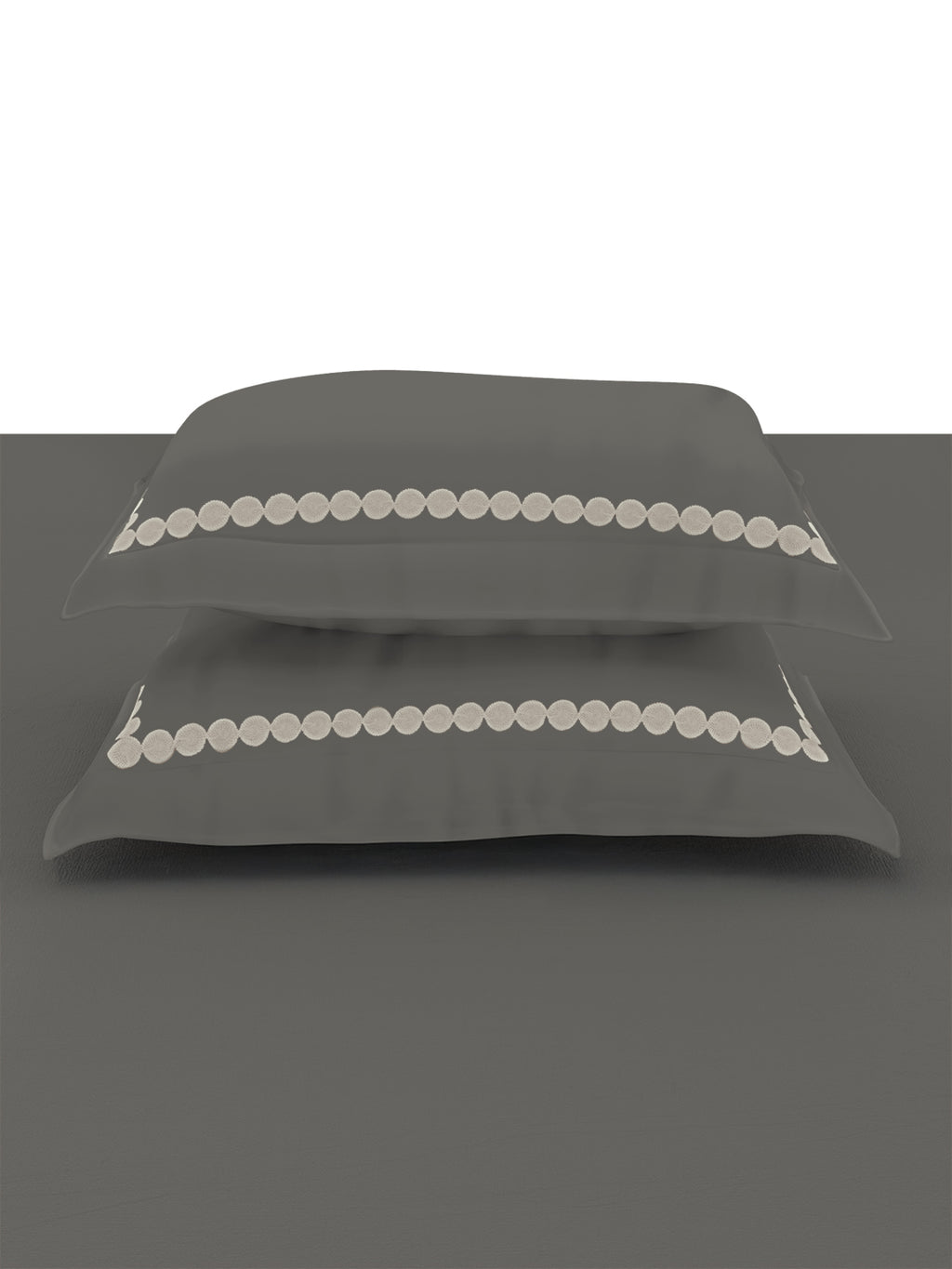 PEARLS-ASH GREY KING BED SHEET SET