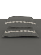 PEARLS-ASH GREY KING BED SHEET SET