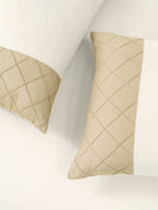 TRELLIS-SNOW WHITE- FRENCH OAK KING BED SHEET SET