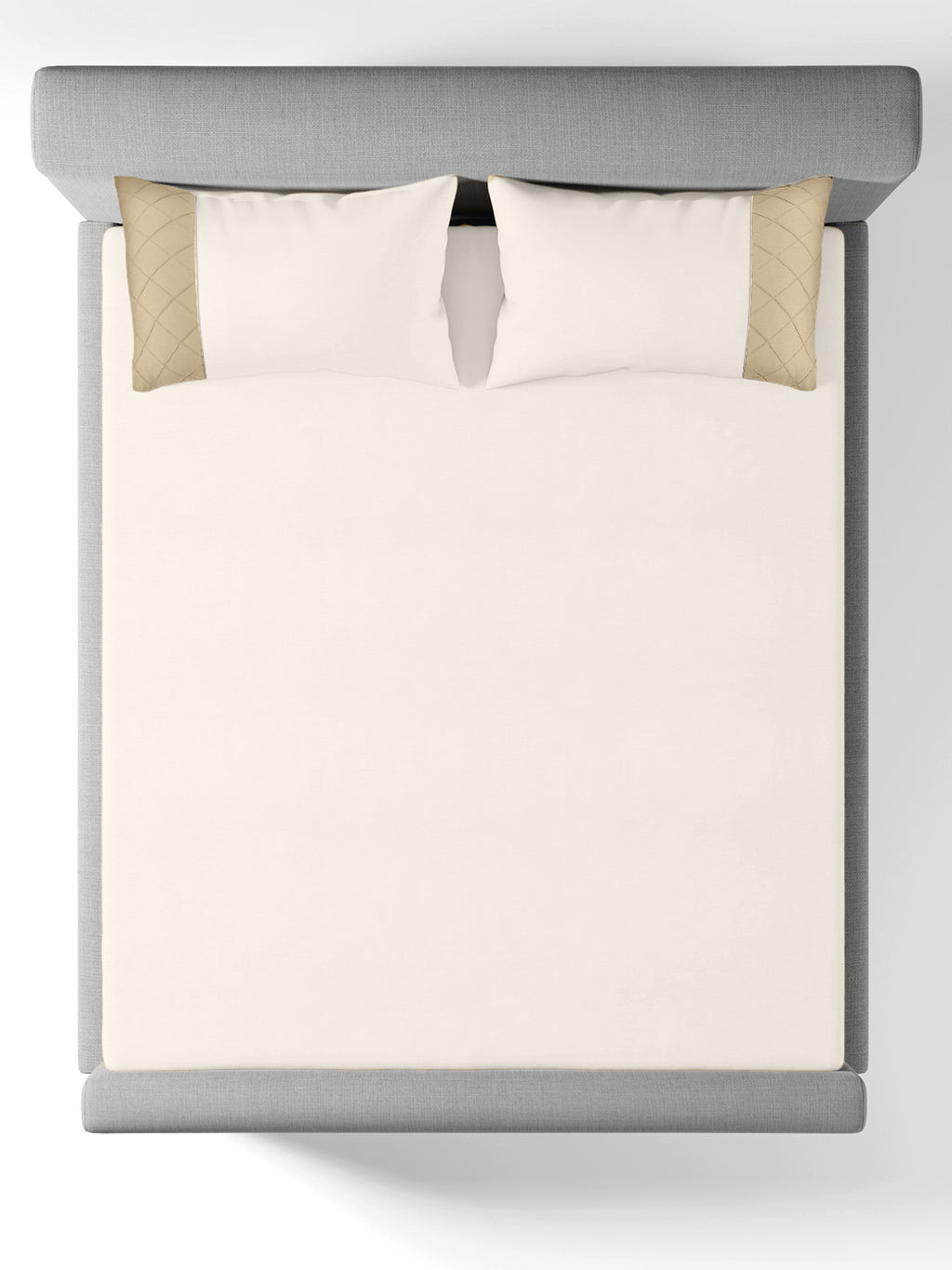 TRELLIS-SNOW WHITE- FRENCH OAK KING BED SHEET SET