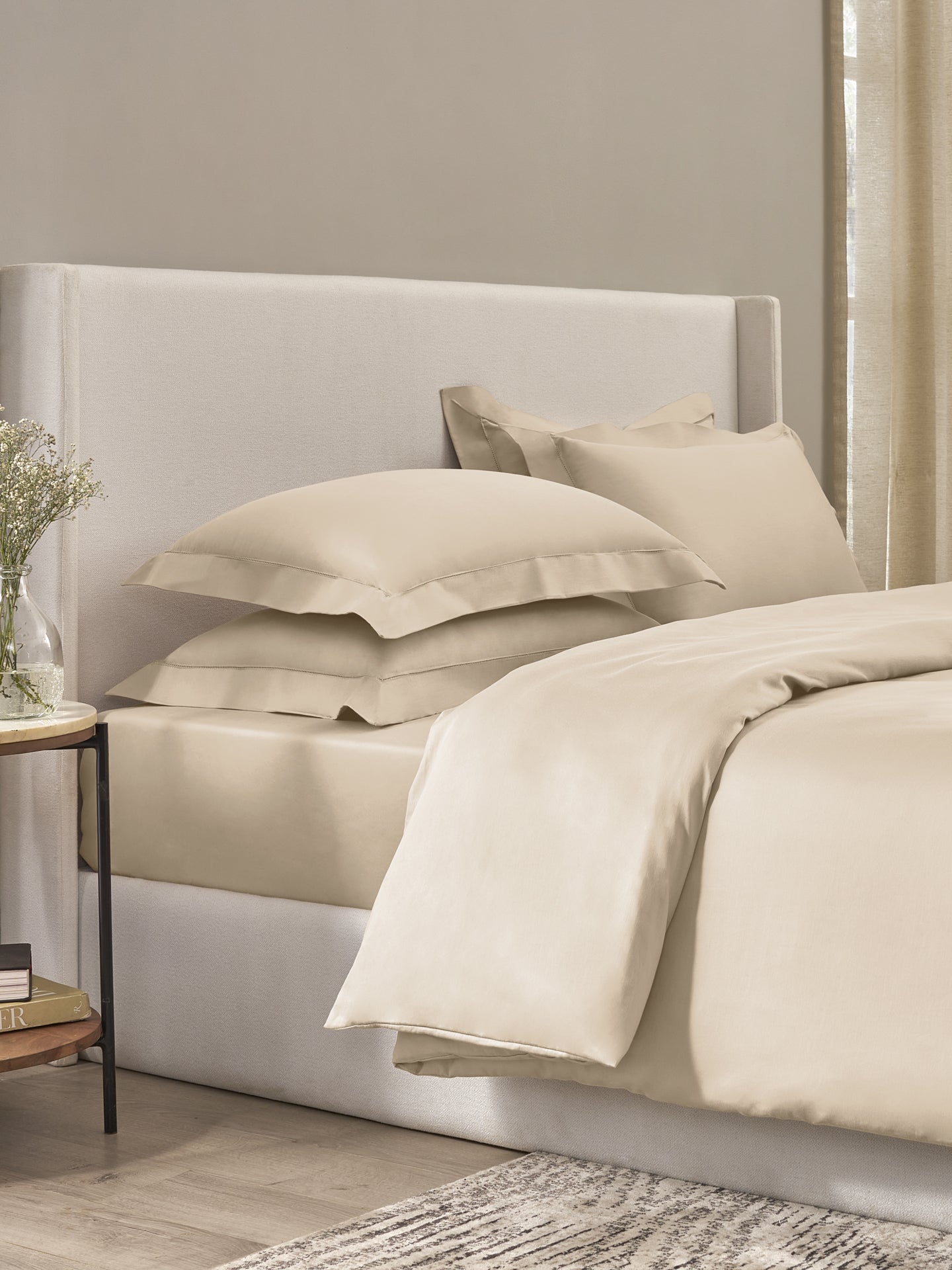 NEW LINEN KING BED SHEET SET
