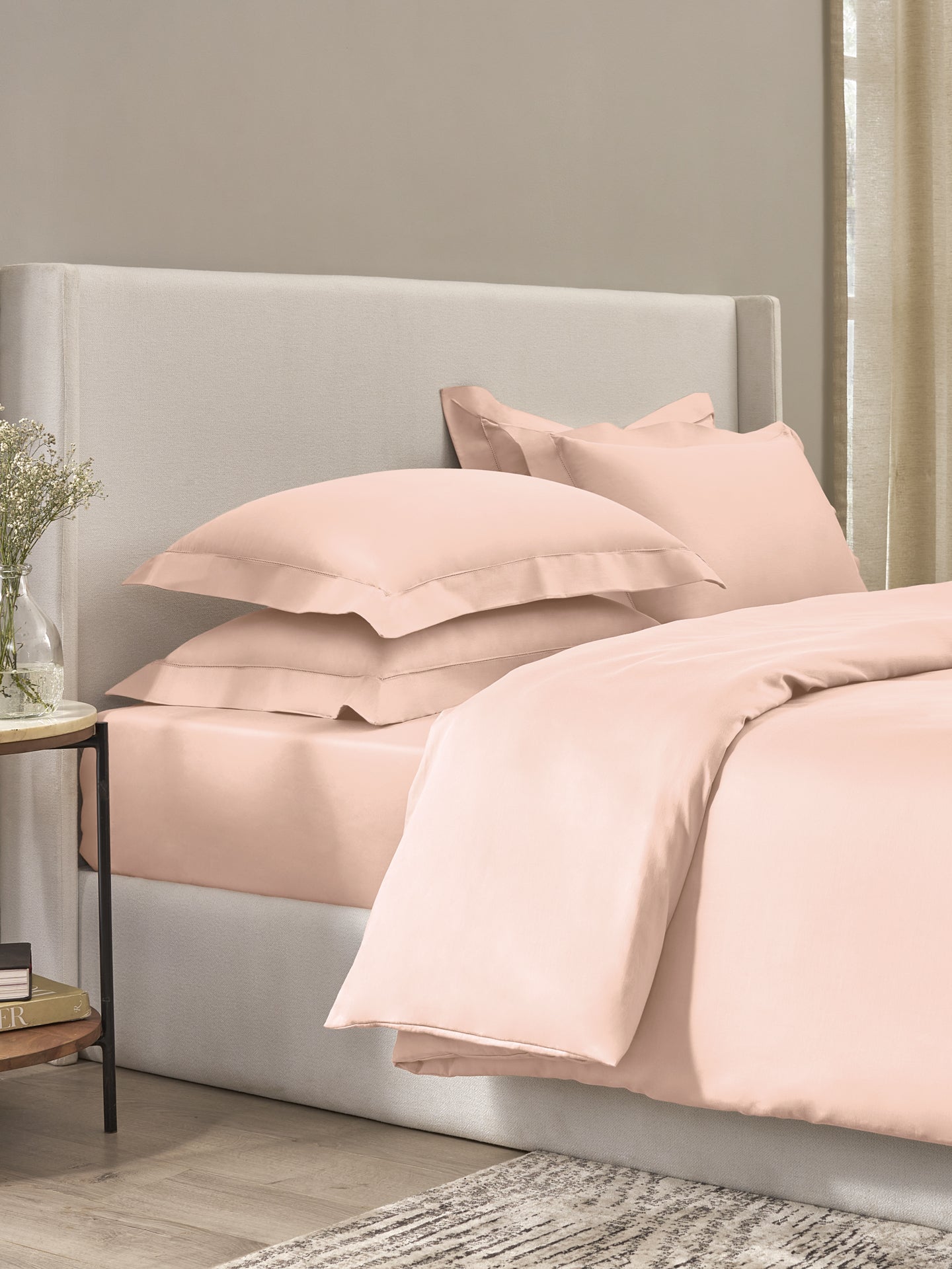 PEACH KING BED SHEET SET