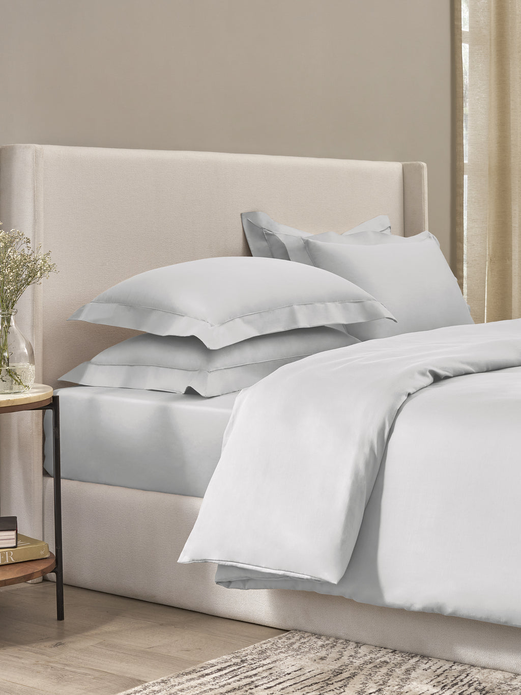 SILVER KING BED SHEET SET