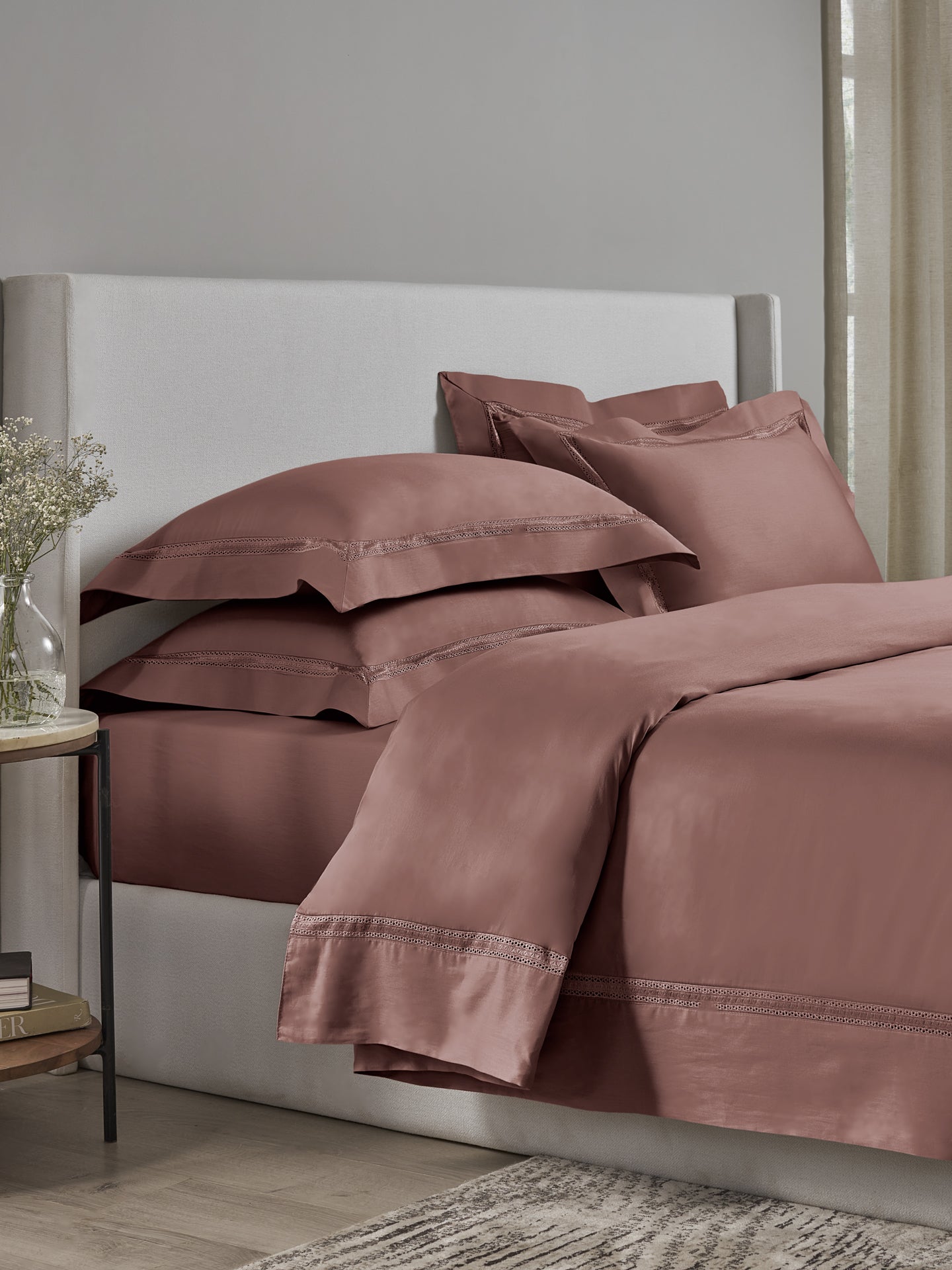 WITHERED ROSE KING BED SHEET SET