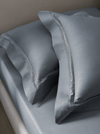 FADED DENIM KING BED SHEET SET