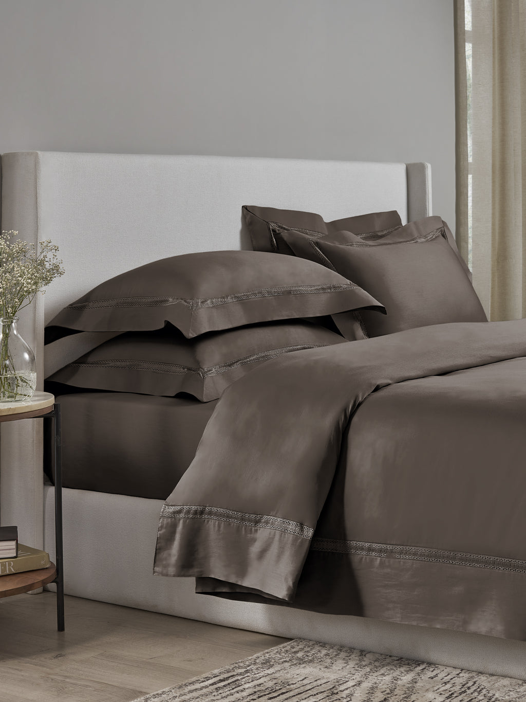 CHARCOAL KING BED SHEET SET