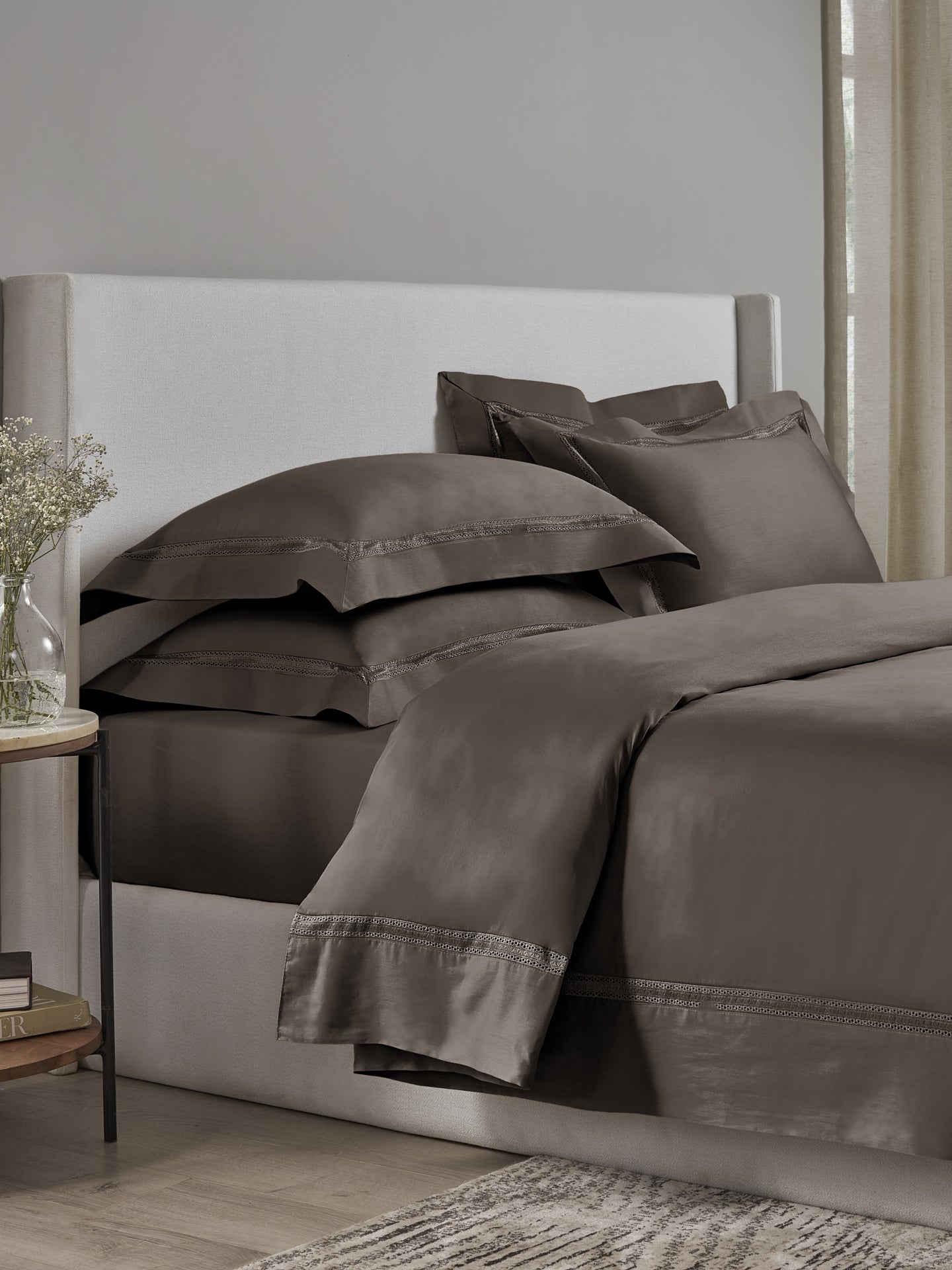 CHARCOAL KING BED SHEET SET