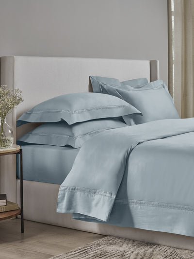 STEEL BLUE KING BED SHEET SET