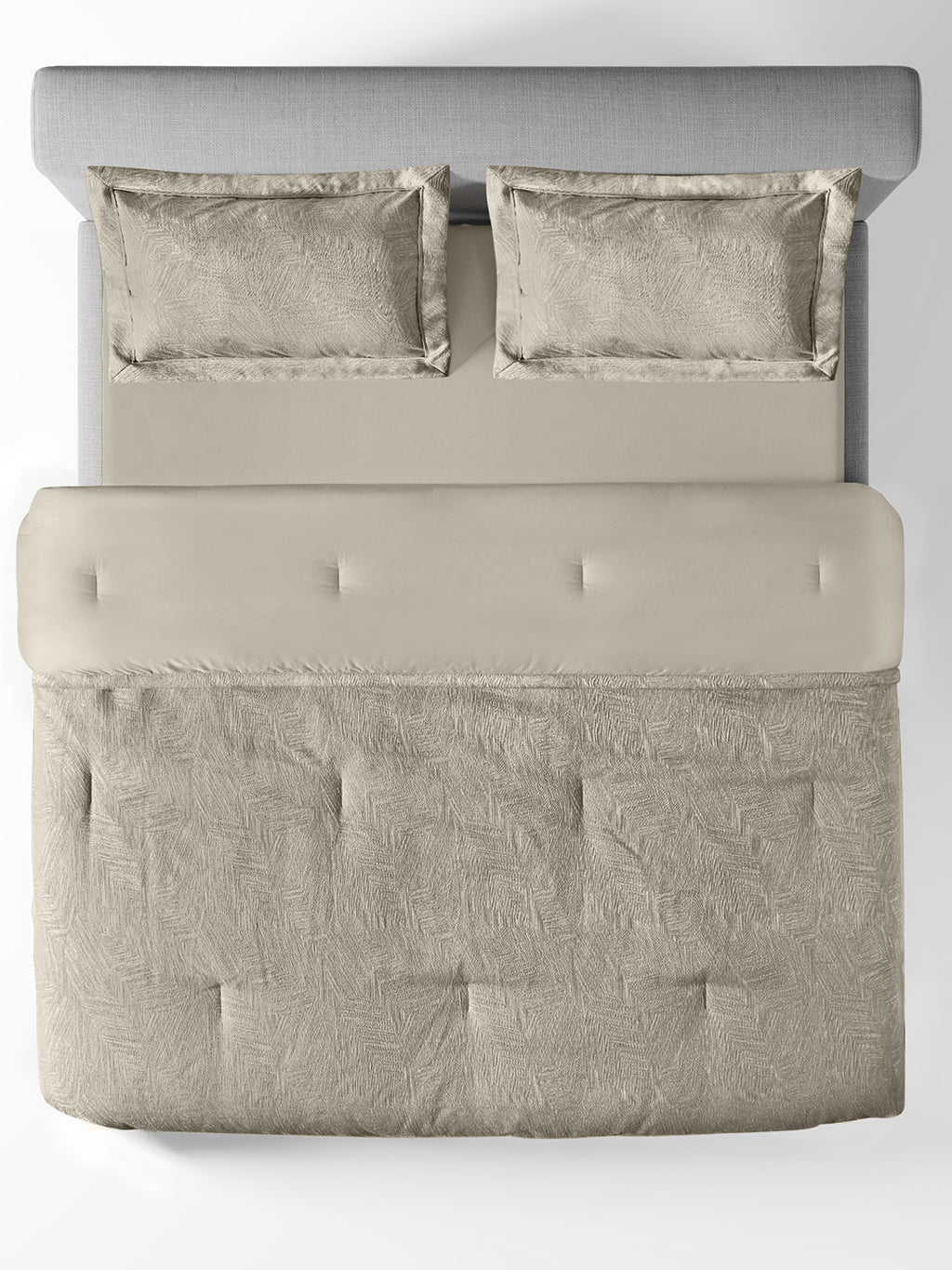AZURA-NATURAL DOUBLE JACQUARD COMFORTER SET