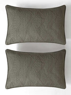 BRIAR-CEMENT DOUBLE QUILTED BEDSPREAD SET
