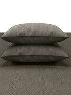 BRIAR-CEMENT DOUBLE QUILTED BEDSPREAD SET