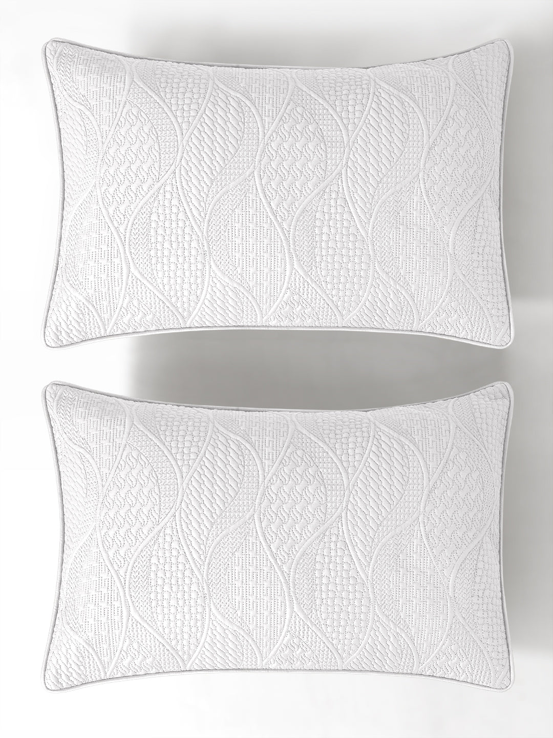 BRIAR-BRILLIANT WHITE DOUBLE QUILTED BEDSPREAD SET