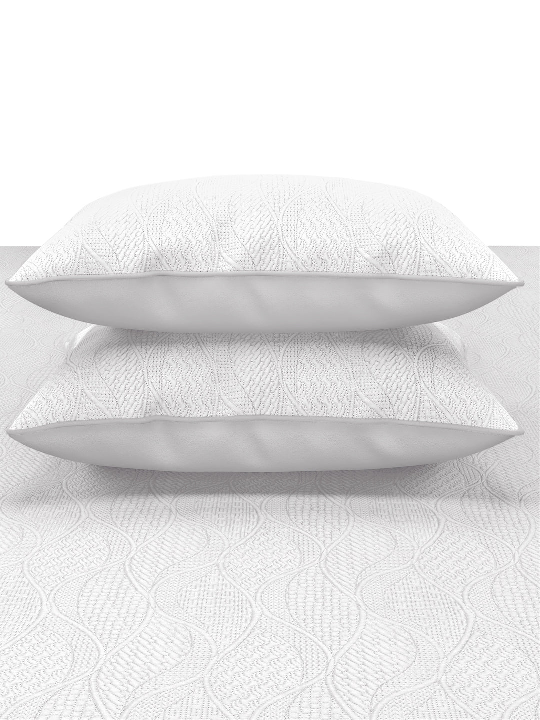 BRIAR-BRILLIANT WHITE DOUBLE QUILTED BEDSPREAD SET