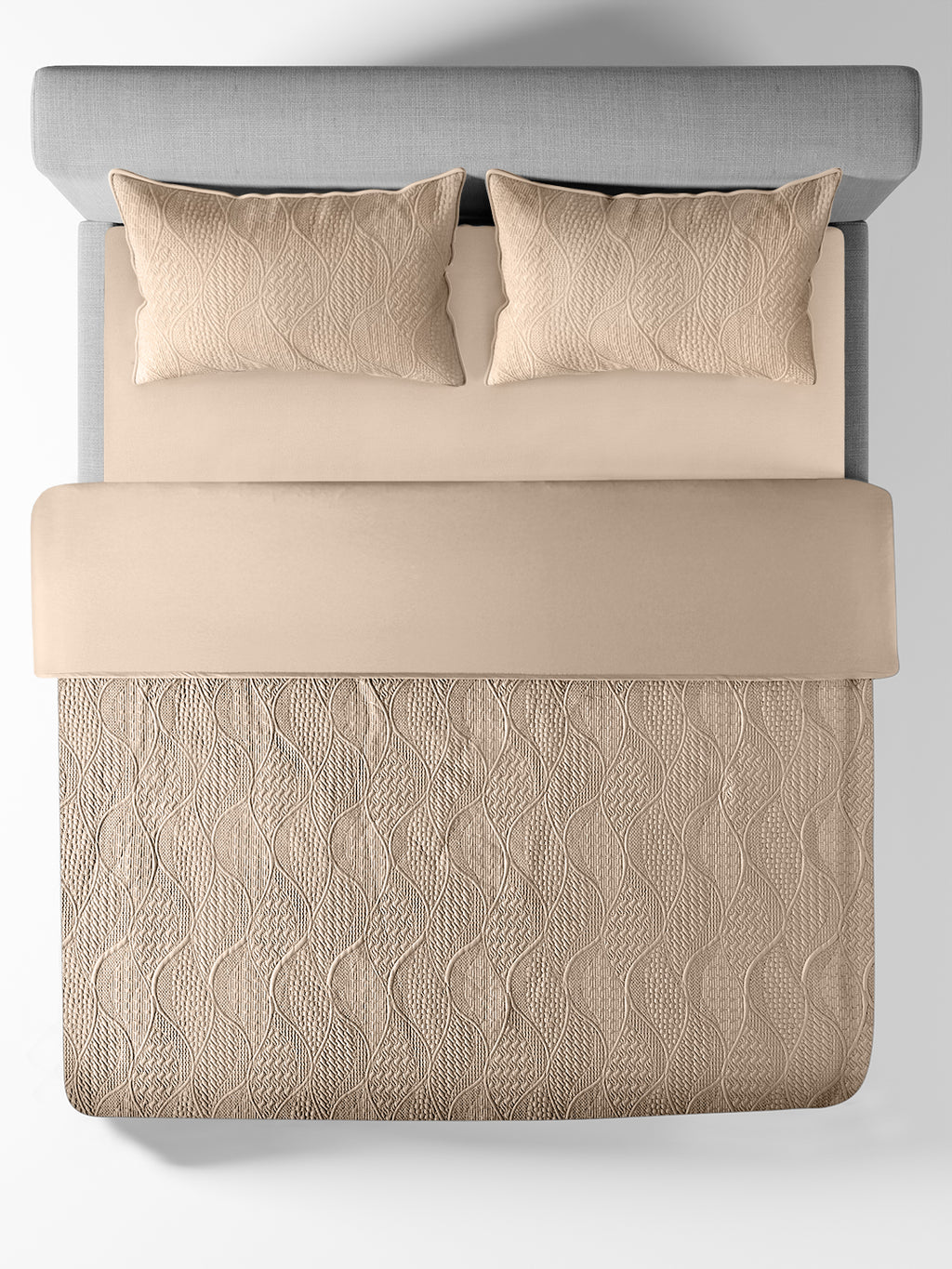 BRIAR-SAND DOUBLE QUILTED BEDSPREAD SET